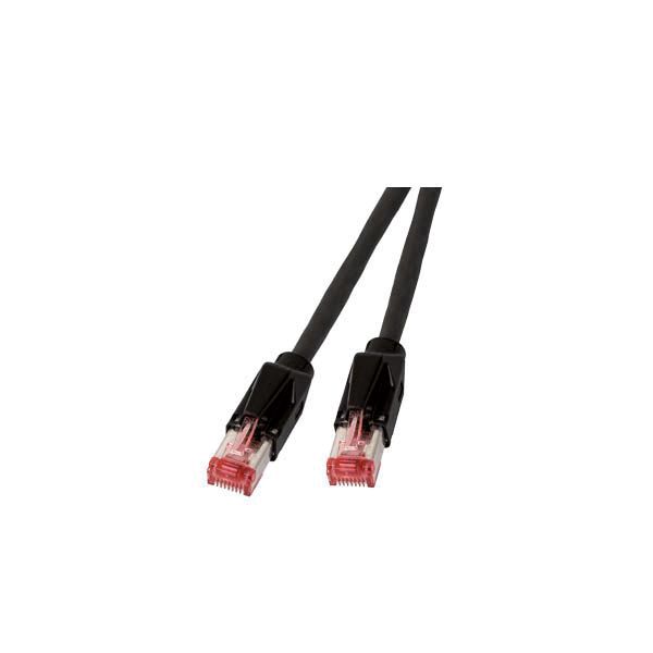 Patchkabel Cat6 0,5m sw S/FTP RJ45 AWG26