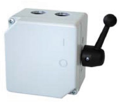 Lastschalter 3p 7,5kW Polumschalter 25A Komplettger_im_Geh IP65 f.Frontbef