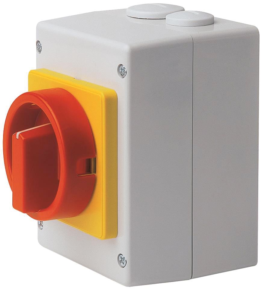 Lastschalter 3p 7,5kW Ein/Aus 25A IP65 Komplettger_im_Geh f.Frontbef Drehkn