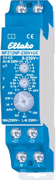 Zeitrelais REG 250VAC 1S analogMF 1TE Multifunktion 0,1-40Minuten/Stunden