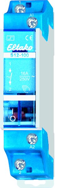 Stromstoßschalter 12VAC 1TE 16A 250V REG T55mm mech.Schalt