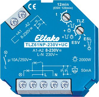 Treppenlichtzeitschalter elektr.Ausschaltvorw 250VAC 3/4Leiter 230V/AC flackern 3,1TE