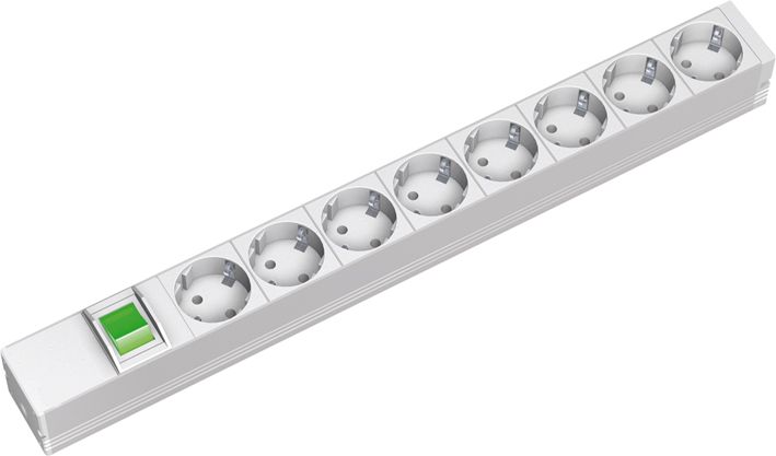 Steckdosenleiste 19 1HE 9Steckd 230V Rack-Stromverteilung