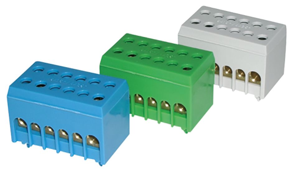 Hauptleitungsklemme 4Eing bl berührsich REG 1pol schraub 16-25qmm/Zu 16qmm/Ab