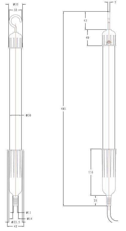 Handleuchte 8W KLL 220-240V Schnur/Steck Mit Anschlussleitung und Stecker m.LM