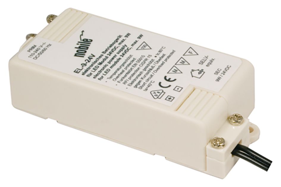 LED-Trafo 0-9W 24V IP20 Kstgeh stat 86x35x19mm
