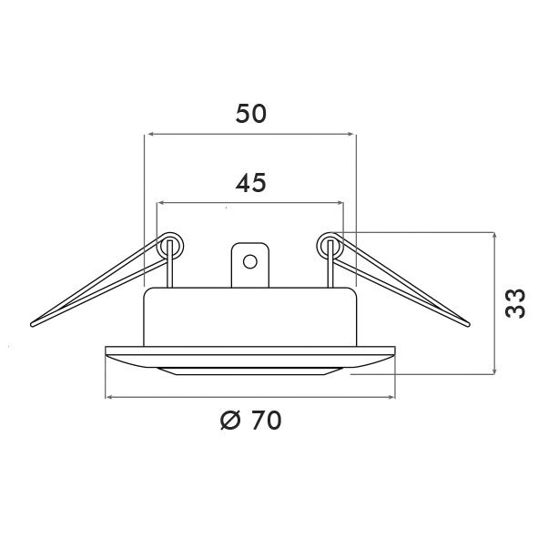 Einbaustrahler 35W Konv GZ4 ni gbürst ST IP20 gebürstet Ø/EB55mm