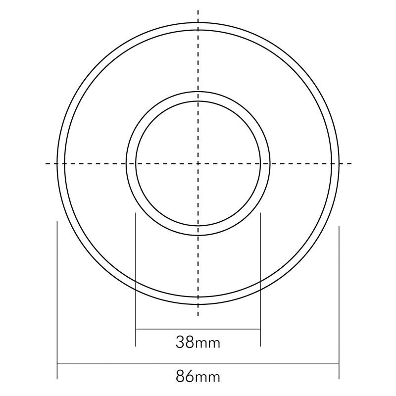 Einbaustrahler 50W Konv GX5,3 chr mt Alu IP65 Ø/EB70mm