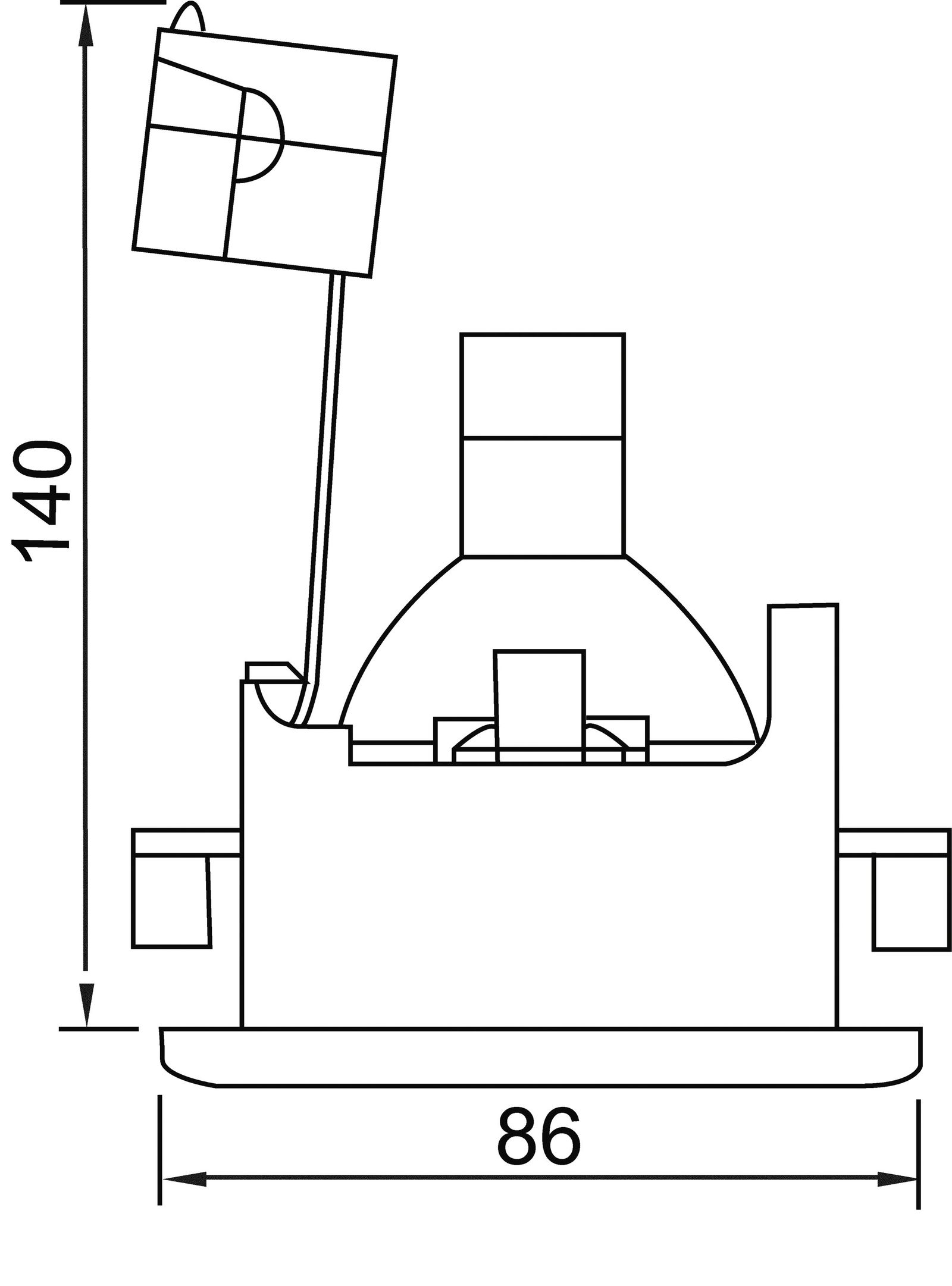 Einbaustrahler 50W Konv GX5,3 chr mt Alu IP65 Ø/EB70mm