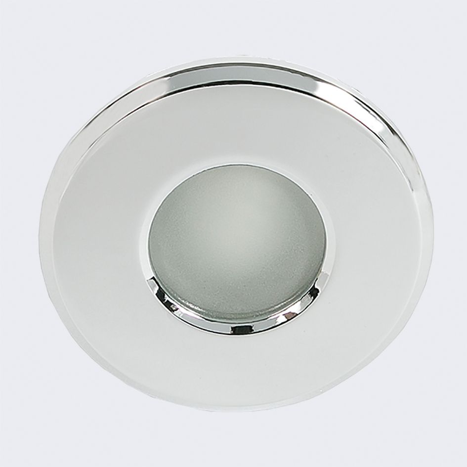 Einbaustrahler 50W Konv GX5,3 chr mt Alu IP65 Ø/EB70mm