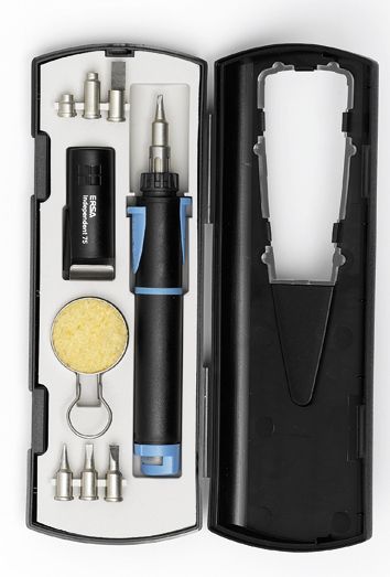 Gaslötkolben 15-75W Independent75 60min Piezo 580°C vernick meißelf Ø2,4mm 46s