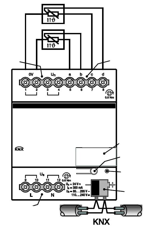 Analogeingang KNX i-bus REG 4f Spg Strom Eingangsgröße Spannung