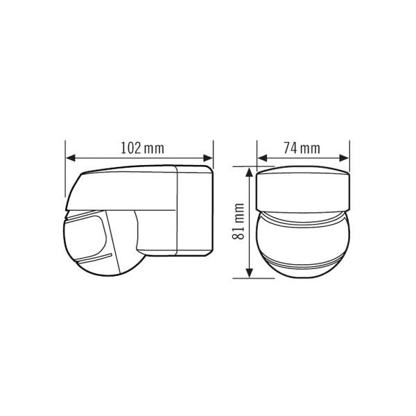 Bewegungsmelder AP 0-200° MD 230V br mt IP44 1000W
