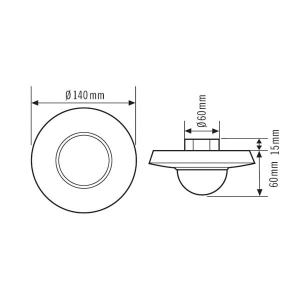 Bewegungsmelder UP 180-36 STANDARD 230V rws IP20 Fernbedienbar 2300W