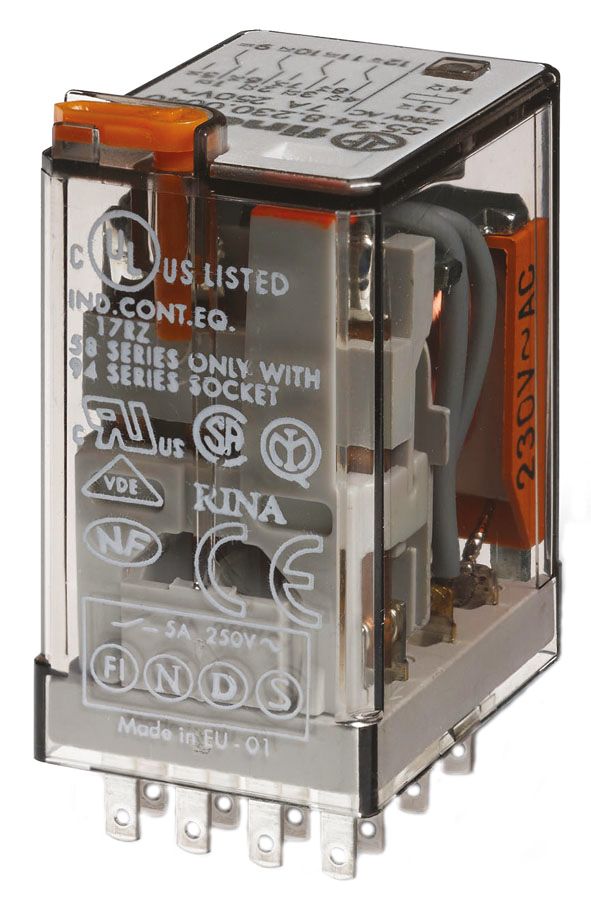 Schaltrelais 24V/AC 4W IP20 Steckanschl 20,7x37,2x27,7mm