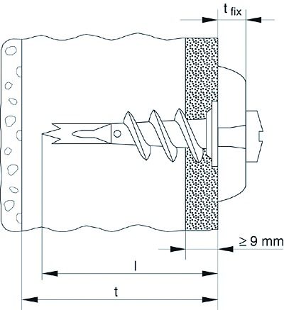 GK-Dübel Ø5x31mm ST 35mm Ø4-5mm m.Rand f.SKT-Schr