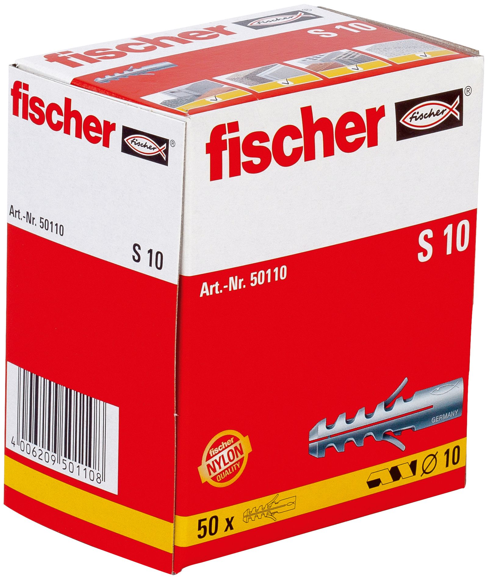 Spreizdübel Ø10x50mm Kst Nylon 70mm Ø6-8mm f.Gasbeton f.SKT-Schr