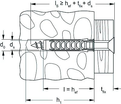 Universaldübel Ø10x50mm Kst Nylon 70mm Ø6-8mm Mit Rand f.Gasbeton