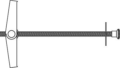 Kippdübel Ø14mm ST M4x105mm m.GewSchaft 65mm m.Sechskantmutter