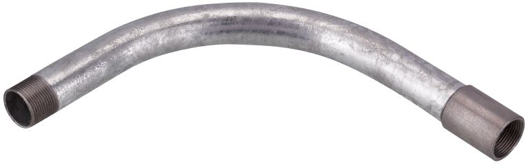 Stahl-Gewindebogen Ø25mm f/vz Muffe hfr zink Mit Muffe