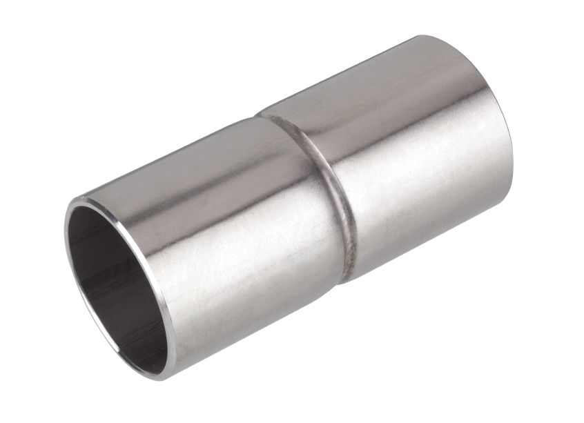 Steckmuffe Metall Ø20mm unbeh hfr nickel Oberfl.gebürst