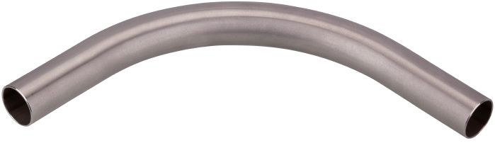 Steckbogen Ø50mm Metall unbeh hfr edst Oberfl.gebürst