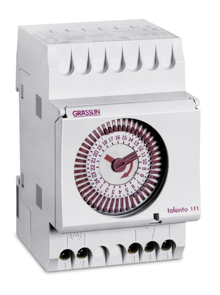 Schaltuhr mech 220-240VAC REG 1kan Wechs 24h Prog 24 h Programm 2TE