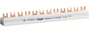 Phasenschiene 4ph 17,5mm 1000mm 10qmm 63A Gabel Isoliert