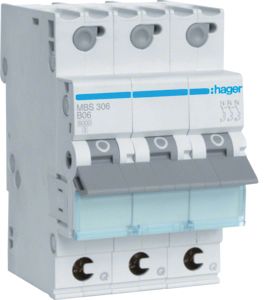 Leitungsschutzschalter AC B 10A 3p 415V 3TE 50Hz Zusatzeinrichtungen möglich