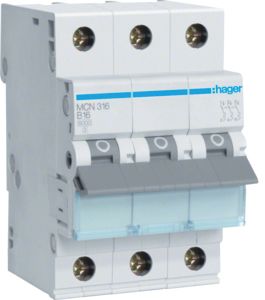 Leitungsschutzschalter AC C 4A 3p 415V 3TE 50Hz Zusatzeinrichtungen möglich