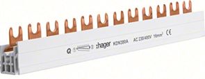 Phasenschiene 3ph 17,5mm 210mm 16qmm 80A Gabel Isoliert