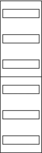 Verteilerfeld 6x12TE 250x900x45mm m.Ausschn m.N-PE-Klemmen m.Abdeck