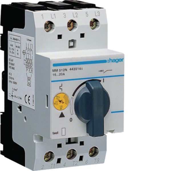 Motorschutzschalter 3p 16-20A 20A/Iu 230-400V Einb IP20 thermomagnetisch