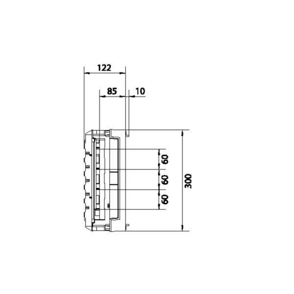 Verteilerbaugruppe Sammel universN 1600A 4p m.Abd 60mm/abst
