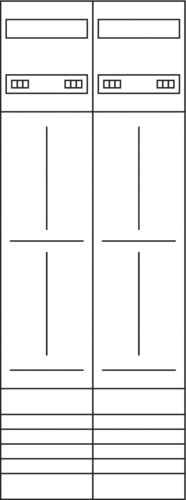 Komplettfeld 63A 4Z 3PBf 4V 1350x500mm 3-Punkt-Befestigung 5p 300mm