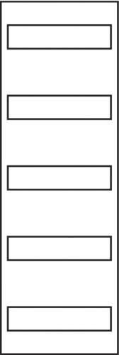Verteilerfeld 5x12TE 250x750x45mm m.Ausschn m.N-PE-Klemmen m.Abdeck