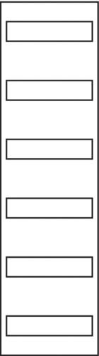 Verteilerfeld 6x12TE 250x900x45mm m.Ausschn m.N-PE-Klemmen m.Abdeck
