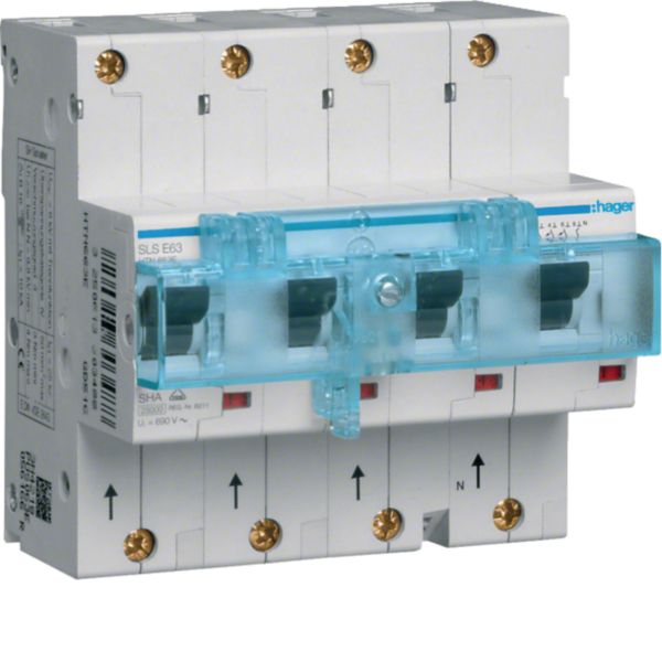 SLS-Schalter E 4p REG 63A 230V 690V/Ui 25kA 6kV Gr:2 IP2X