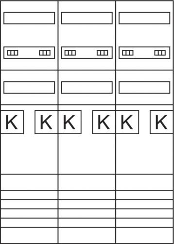 Komplettfeld 63A 6Z 9V 1050x750mm SS_5p 300mm