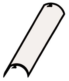 Kabelschutzabdeckhaube rnd 1000x60mm ger Kst Ømm