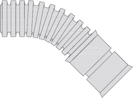 Rohrbogen Kabelschutz PE Ø125mm 45° unbeh Polyethylen (PE)
