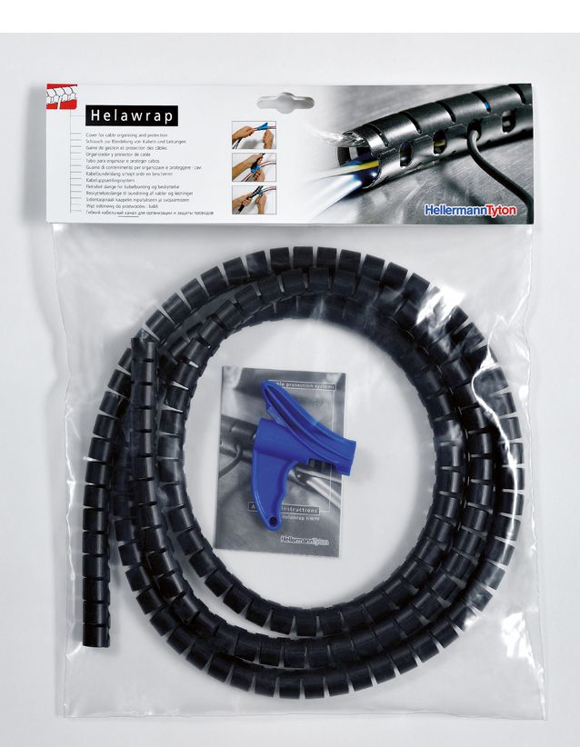 Spiralschlauch PP Ø25mm Ø23-27mm/Bü hfr sw Polypropylen (PP) UL94HB