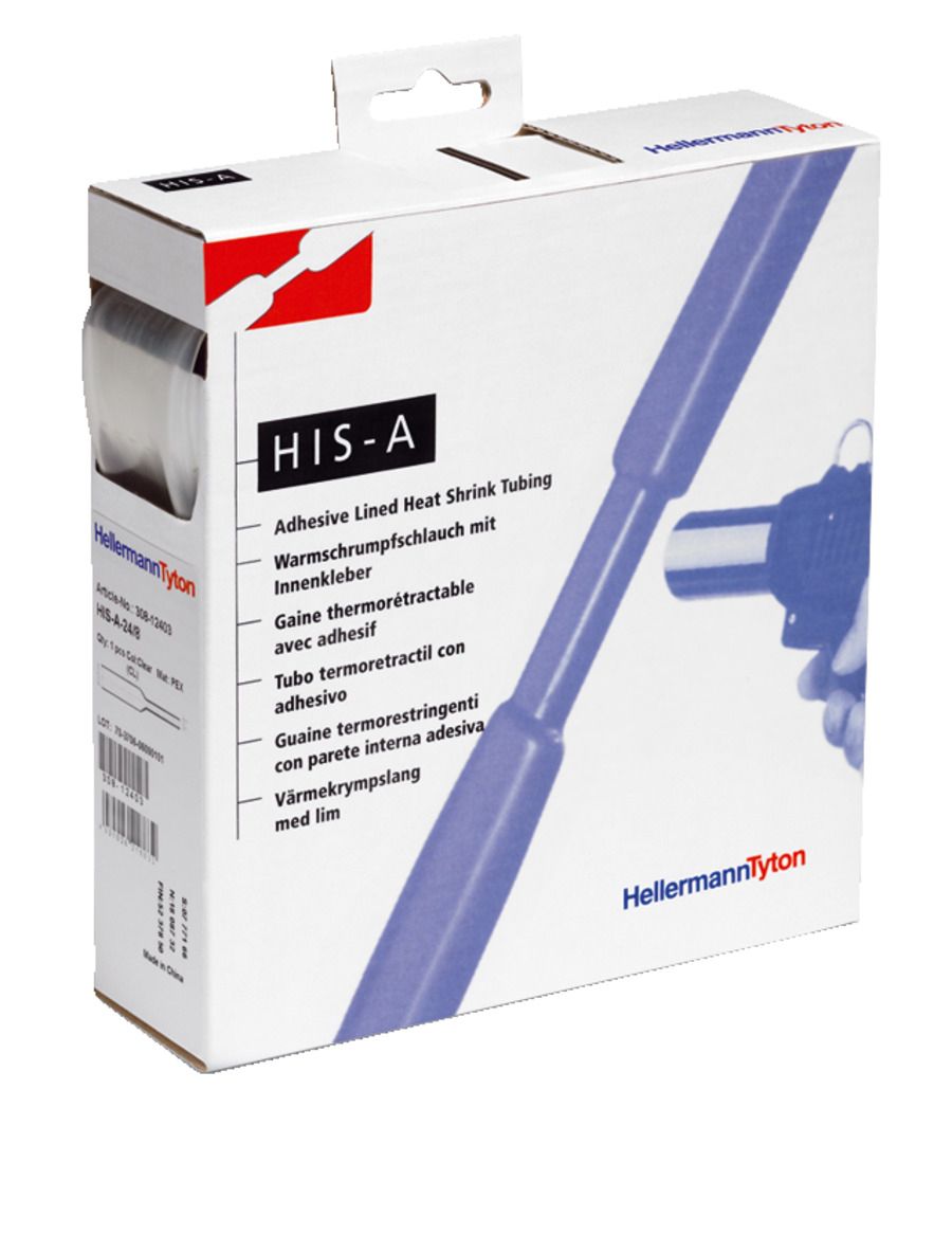 Schrumpfschlauch dünnw L4m Ø18/6mm 3:1 m.Kleb Mit Innenkleber farblos 2,25mm