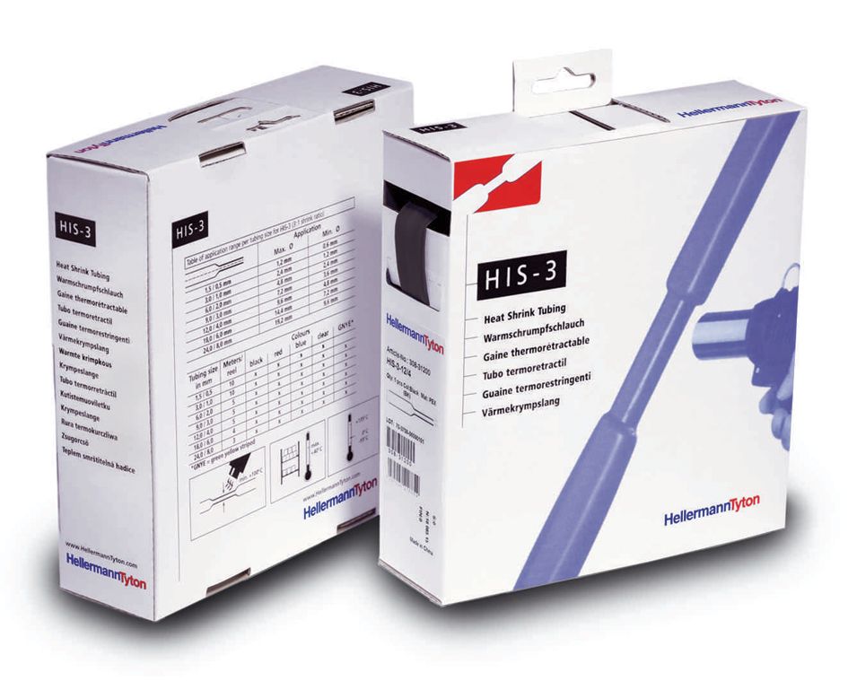 Schrumpfschlauch dünnw L4m Ø18/6mm sw 3:1 0,9mm -55-135°C Polyolefine (PO-X)