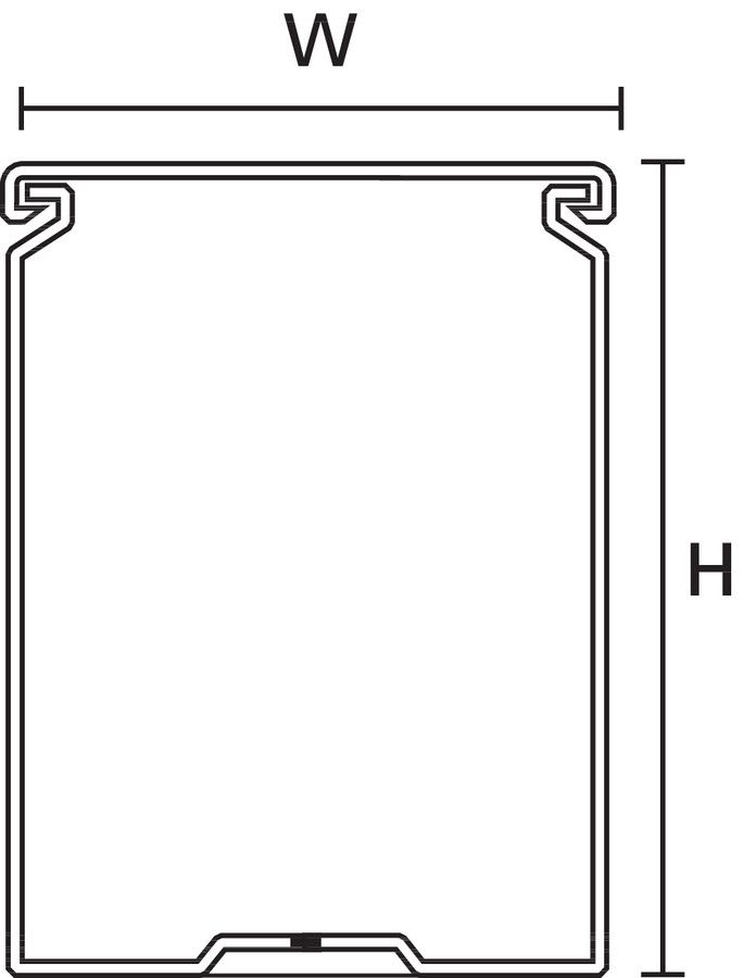 Verdrahtungskanal lgr 100x40x2000mm m.OT Bodenl