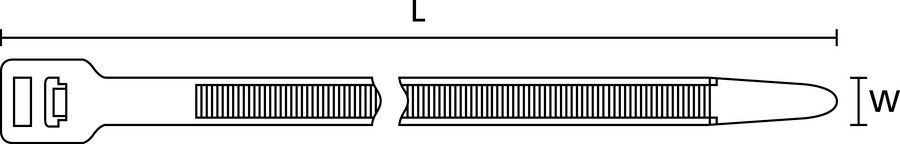 Kabelbinder L565mm sw 12,5x2,2mm PA -40-85°C Polyamid (PA) KstZunge/Nase