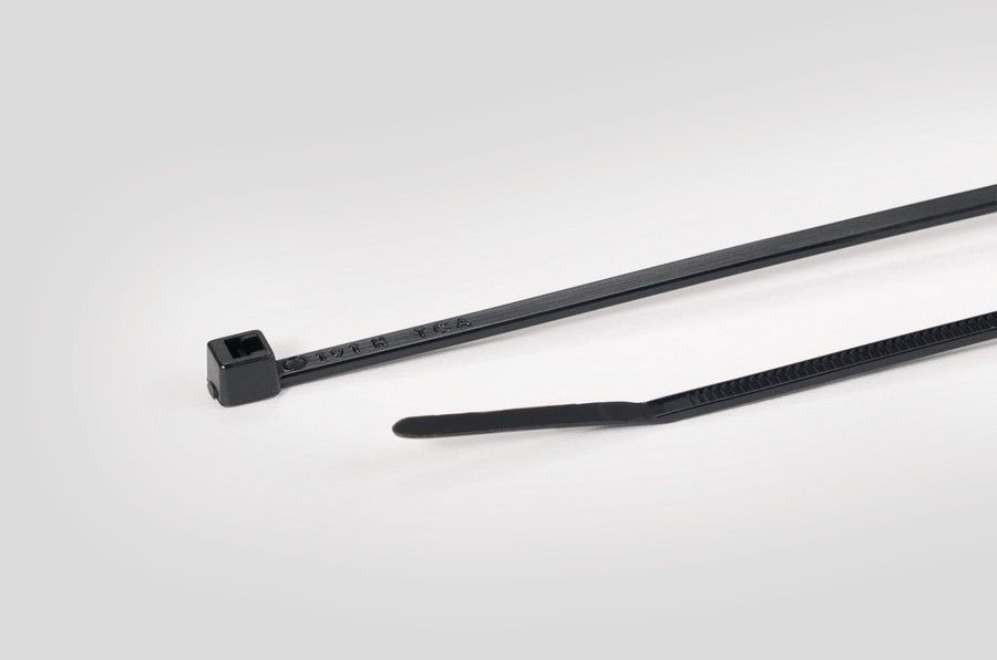 Kabelbinder L100mm sw 2,5x1mm hfr PA -40-105°C Polyamid (PA) KstZunge/Nase