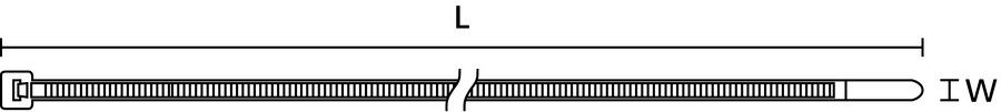 Kabelbinder L305mm sw 4,7x1,3mm hfr PA UVstab Polyamid (PA) -40-85°C