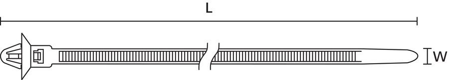 Kabelbinder L160mm sw 5x1,5mm PA -40-105°C Polyamid (PA) KstZunge/Nase