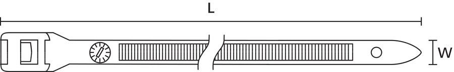 Kabelbinder L275mm sw 9x1,7mm PA UVstab Polyamid (PA) UV-stabil nach ASTM D6779